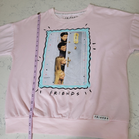 FRIENDS long sleeves comfy pink sweatshirt size XS - Picture 10 of 10